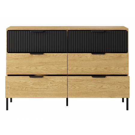 Komoda z 6 szufladami 138 cm BALEO stył skandynawski